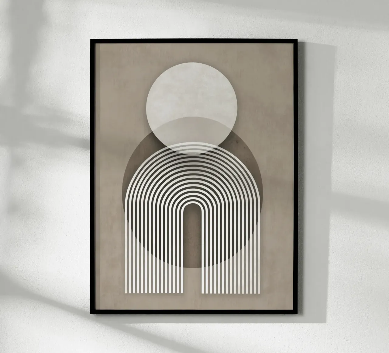 Geometria moderna e vintage poster con telaio in legno da Carinaprint