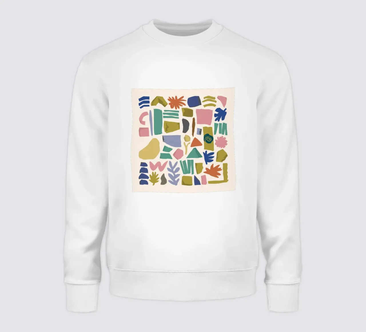 Terrazzo Shape Scatter sweatshirt by Snow Mist