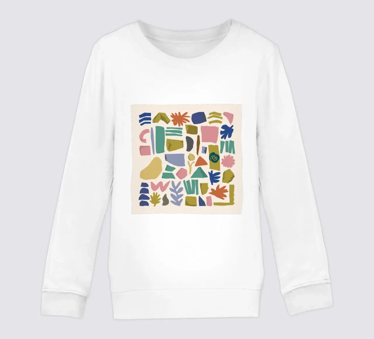 Terrazzo Shape Scatter felpa bambino da Snow Mist