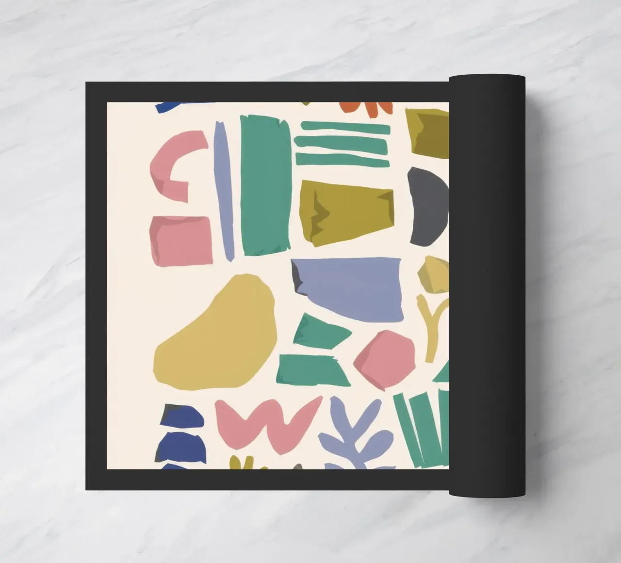 Terrazzo Shape Scatter zerbino da Snow Mist
