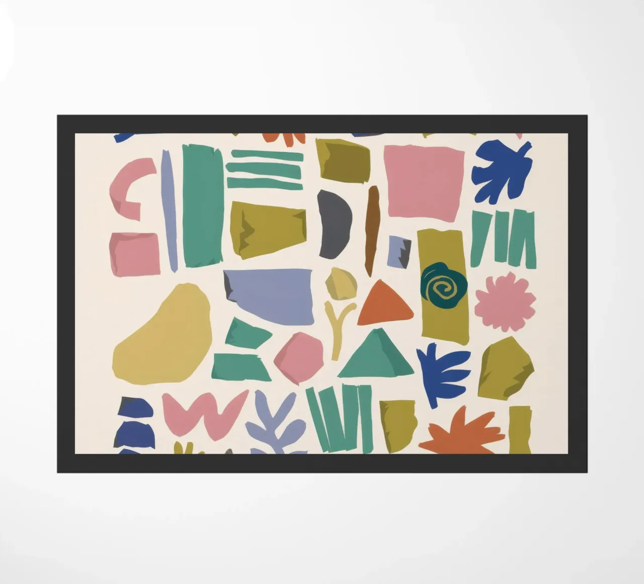 Terrazzo Shape Scatter zerbino da Snow Mist