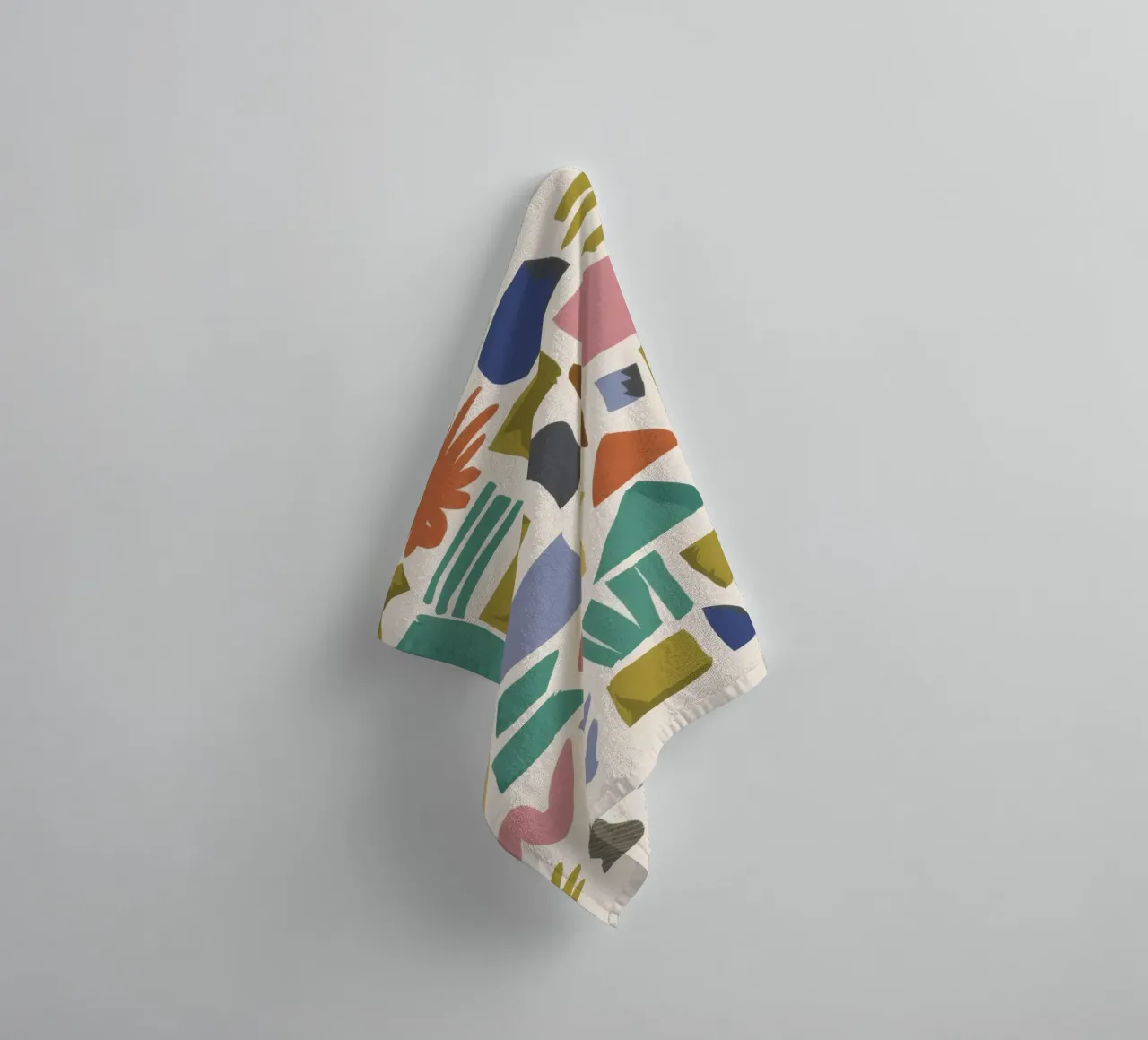Terrazzo Shape Scatter asciugamano da bagno da Snow Mist