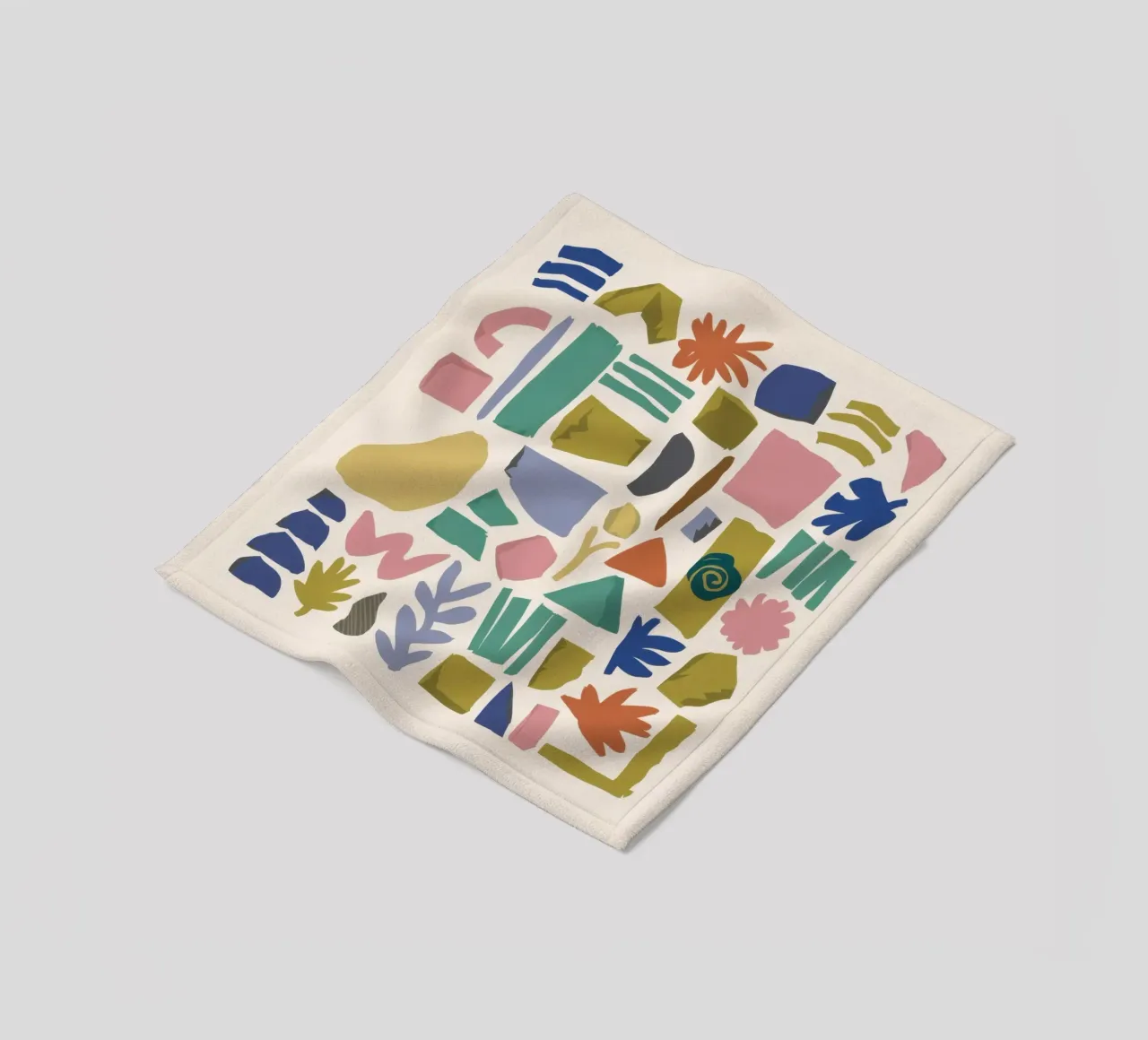 Terrazzo Shape Scatter coperta in pile da Snow Mist