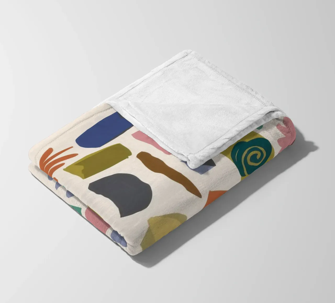 Terrazzo Shape Scatter coperta in pile da Snow Mist