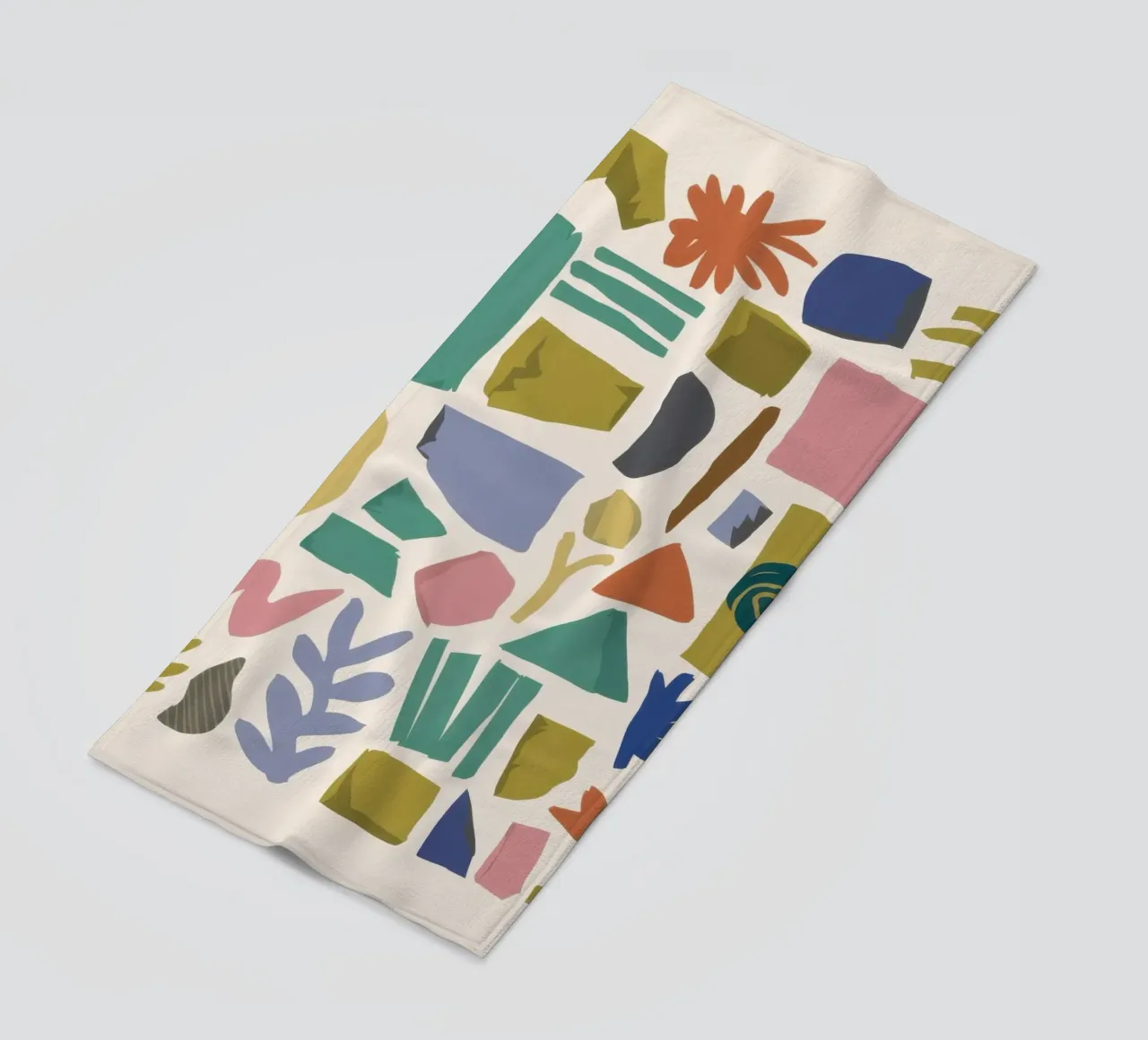 Terrazzo Shape Scatter telo mare da Snow Mist