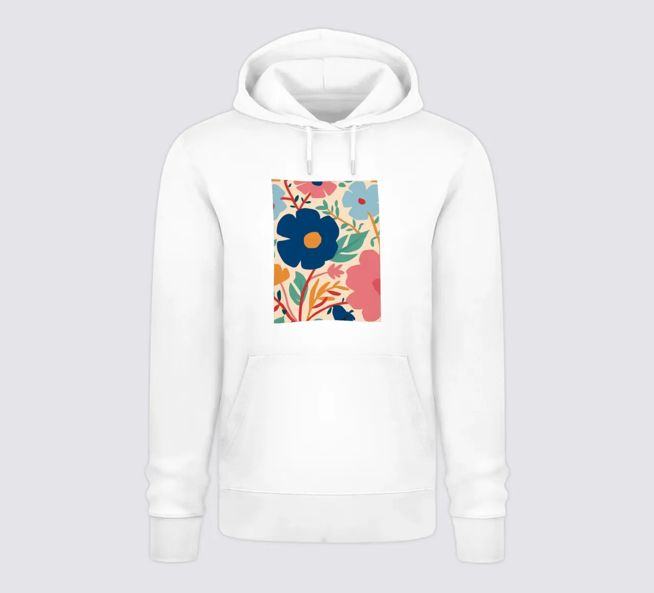 Fiore blu semplice felpa con cappuccio da Lyra Glaze