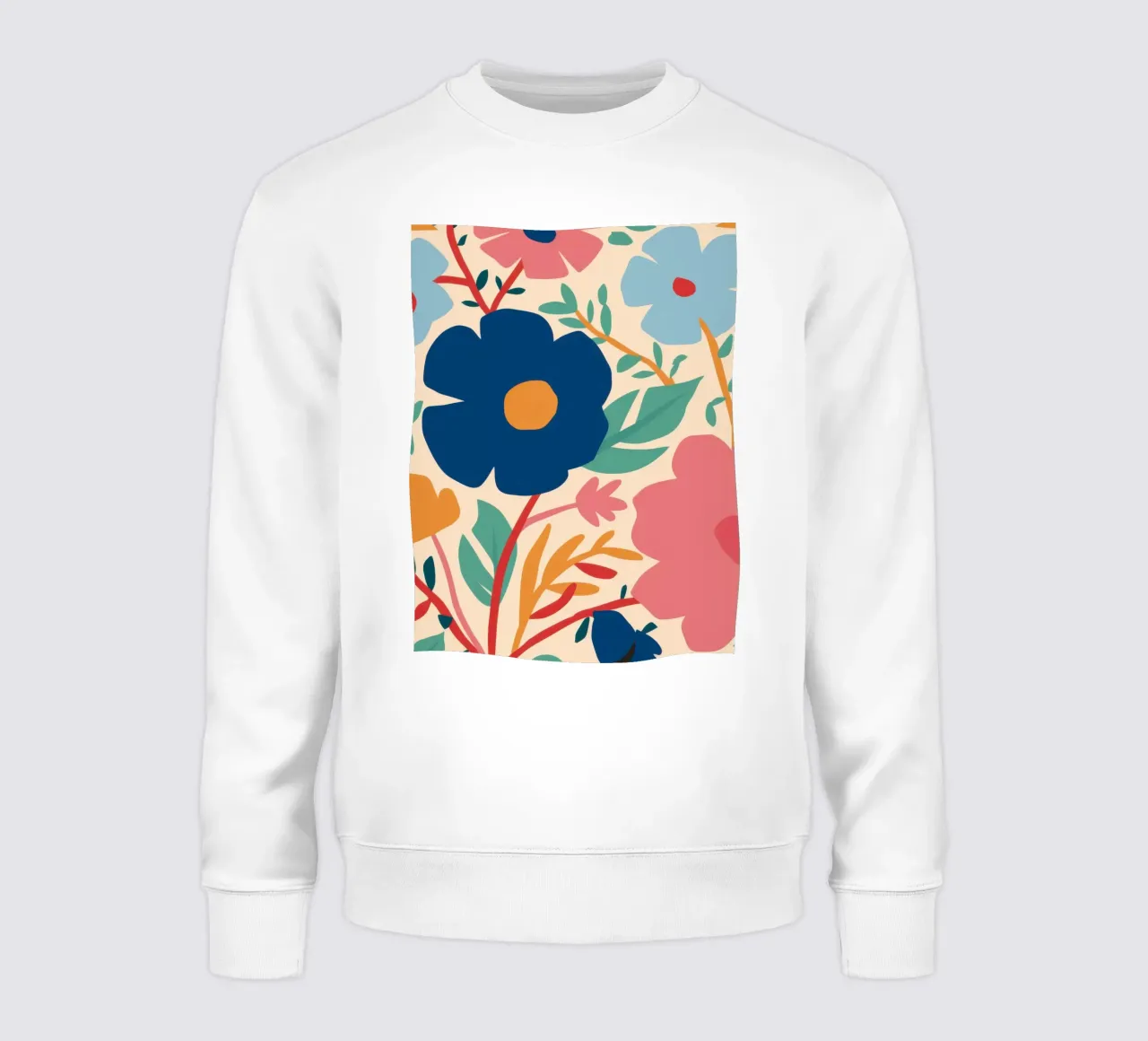 Fiore blu semplice felpa da Lyra Glaze
