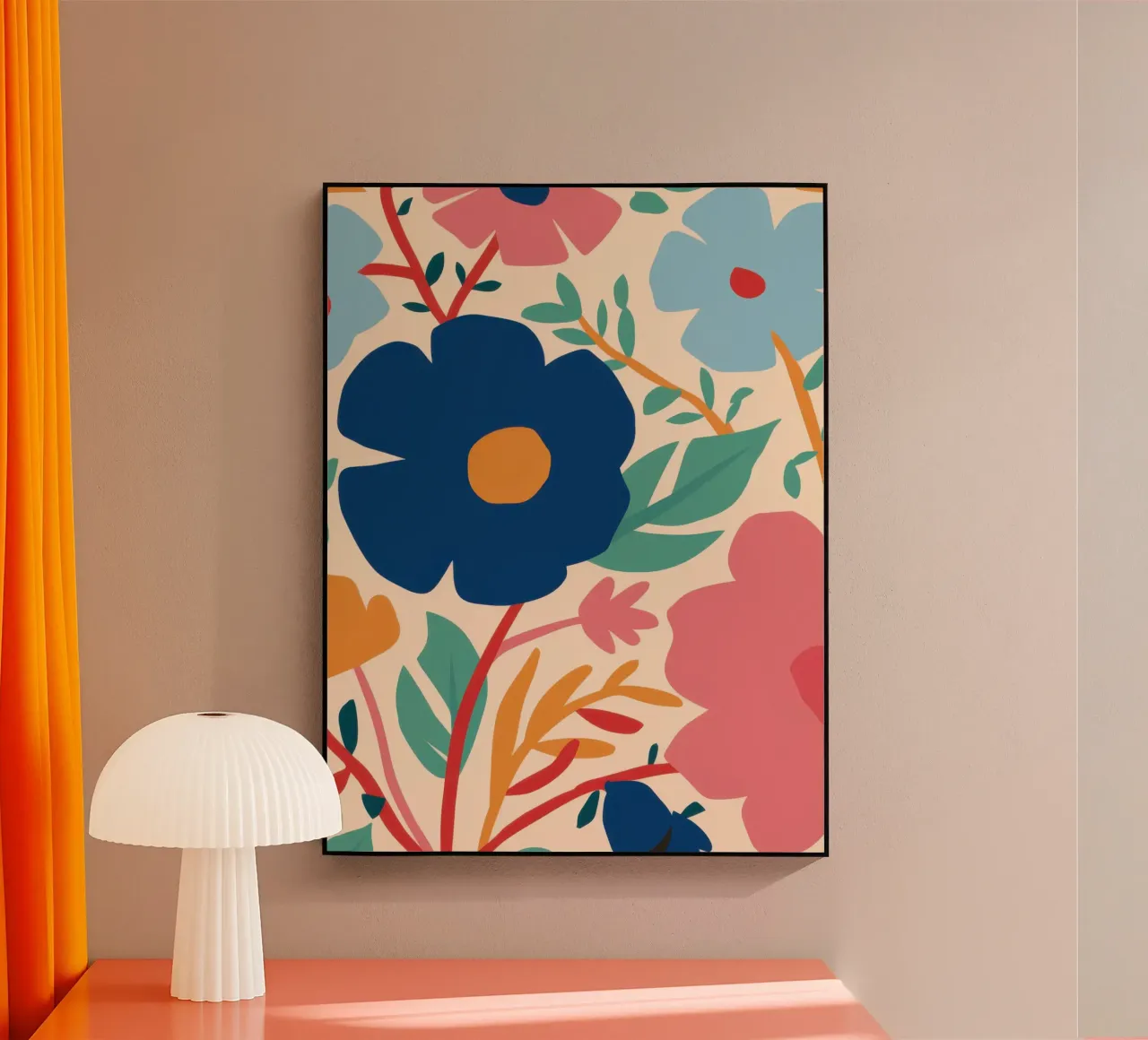 Fiore blu semplice plexiglass da Lyra Glaze