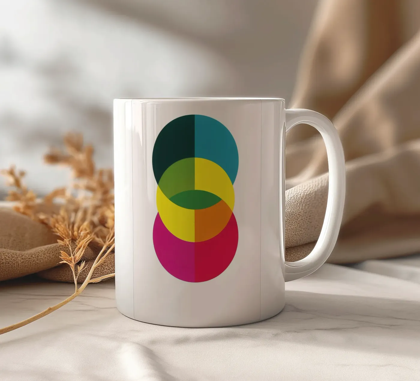Triptych 2 ceramic mug by LeDieg