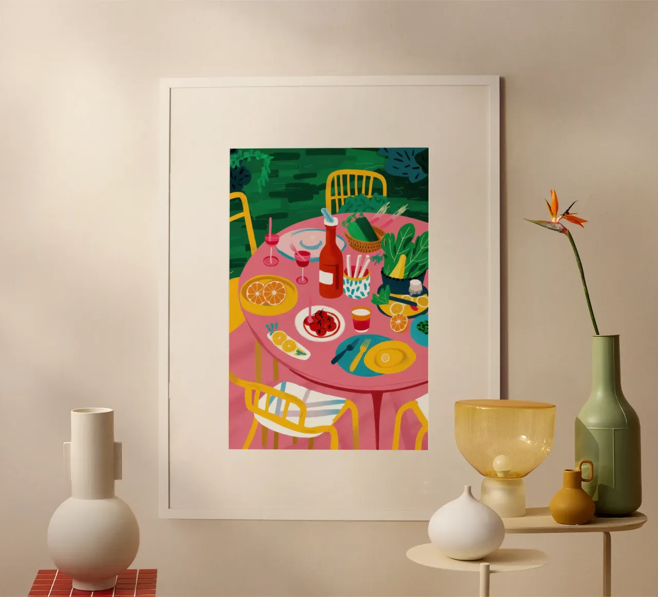 Al Fresco Bliss poster con telaio in alluminio da Autumn Season