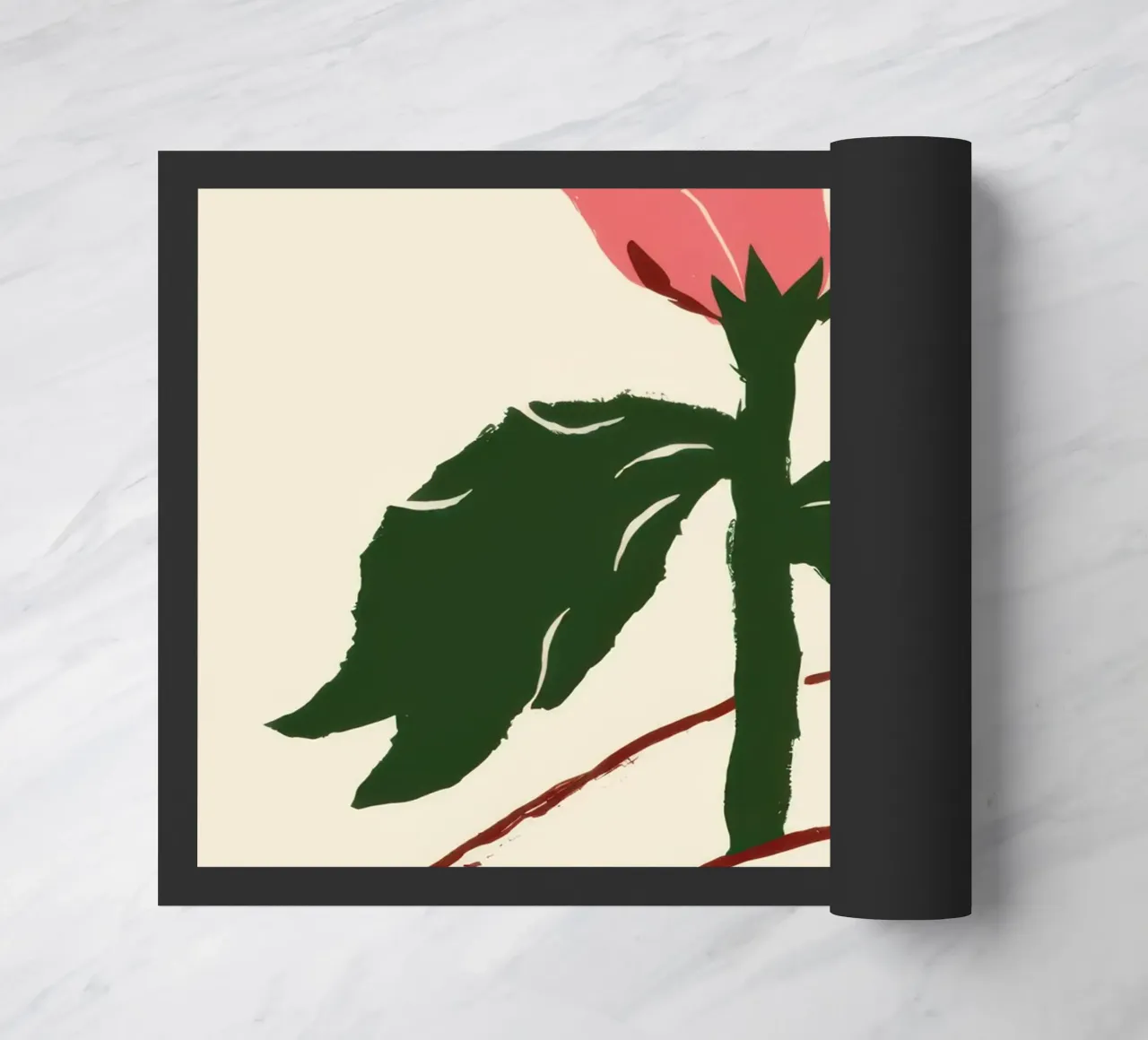Mano che tiene un fiore rosa zerbino da Lyra Glaze