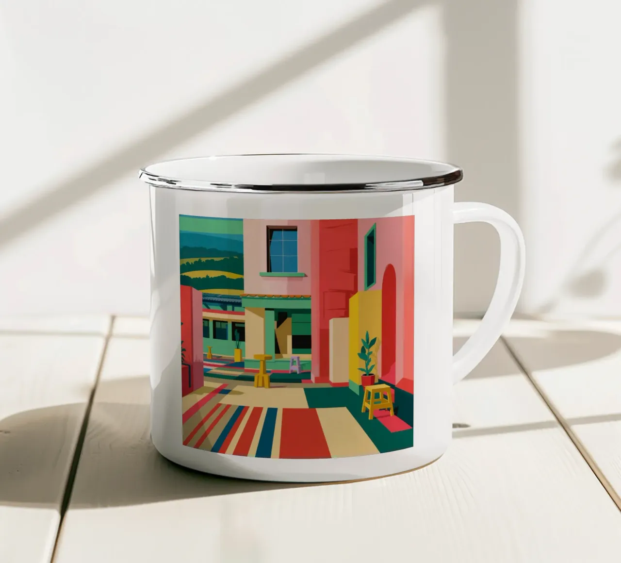 Passaggio in cortile vivace tazza in smalto da Lyra Glaze
