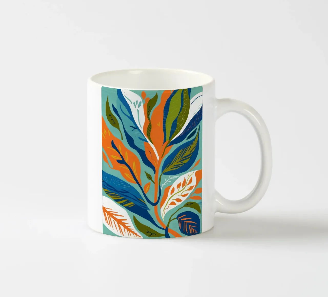 Collisione di foglie vibranti tazza in ceramica da Snow Mist