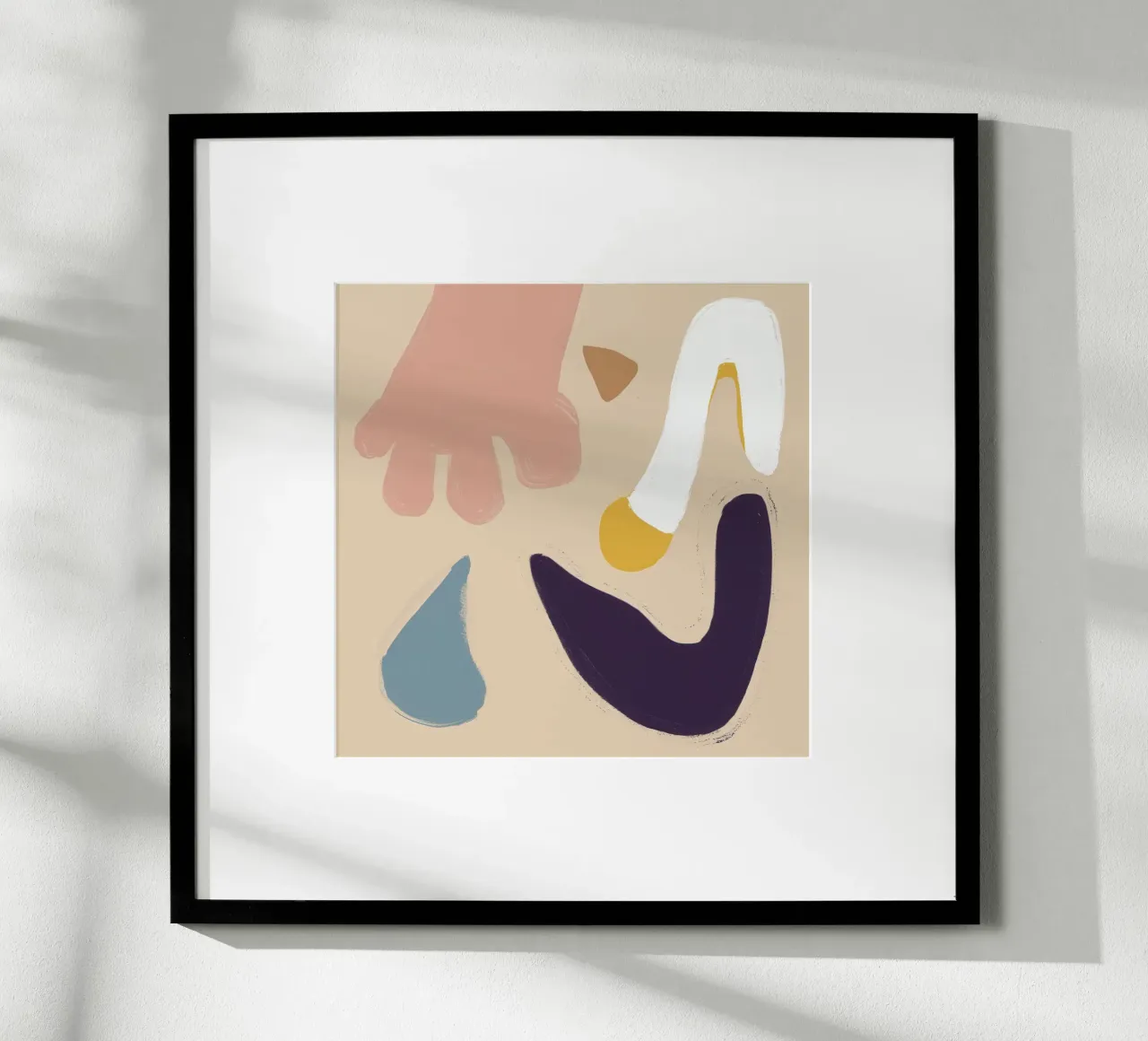 Zachte abstracte toets poster met houten frame van Autumn Season
