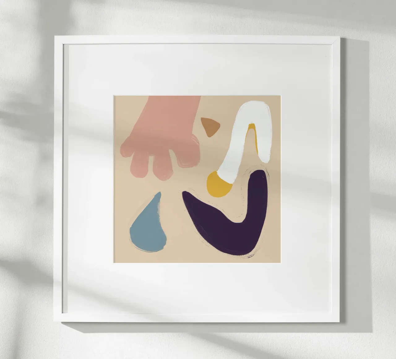 Zachte abstracte toets poster met houten frame van Autumn Season