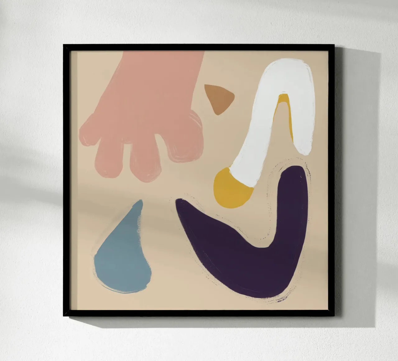 Zachte abstracte toets poster met houten frame van Autumn Season