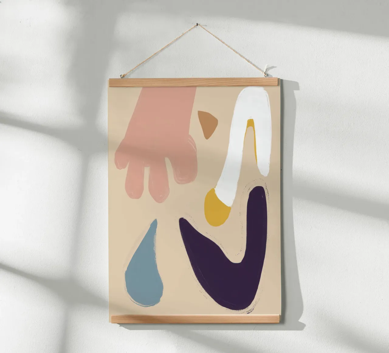 Zachte abstracte toets poster met houten frame van Autumn Season
