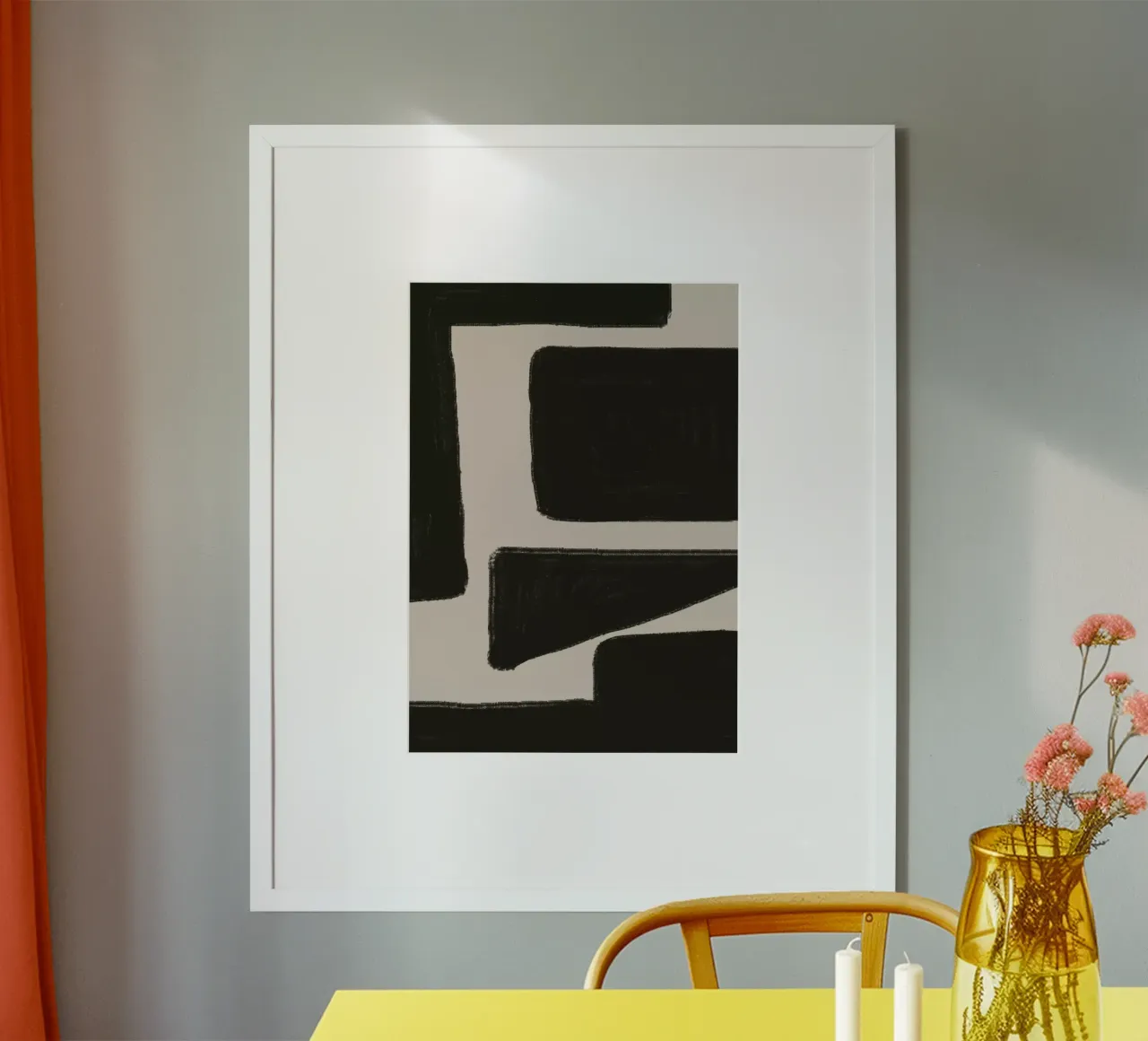 Astratto moderno di metà secolo poster con telaio in plastica da The Miuus Studio