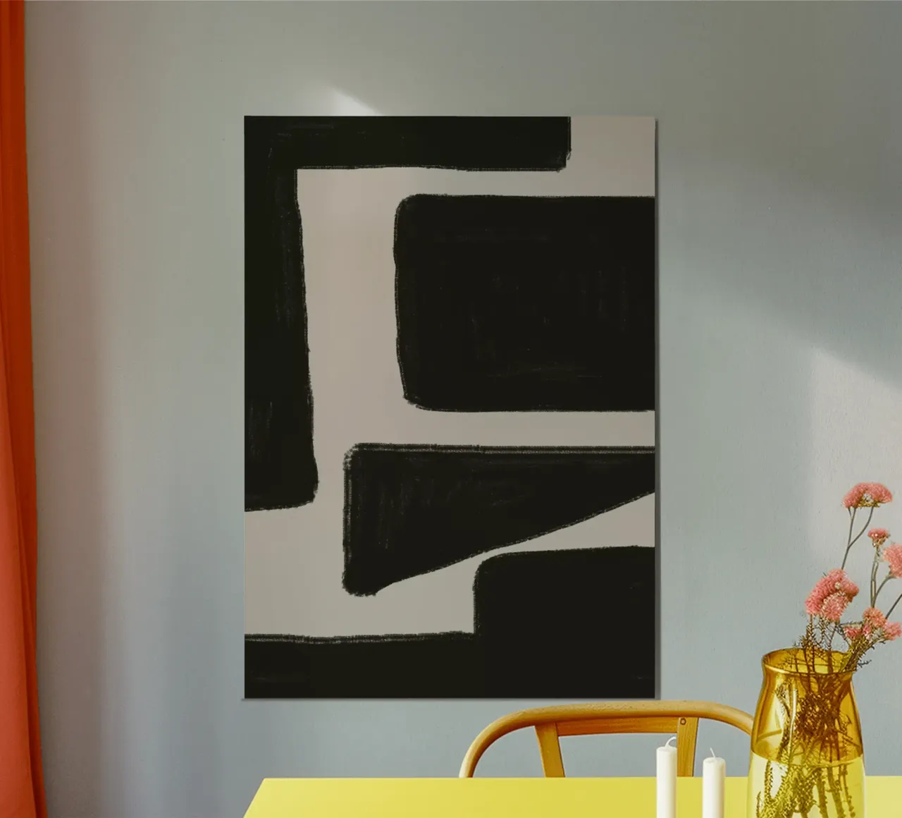 Astratto moderno di metà secolo poster con telaio in plastica da The Miuus Studio