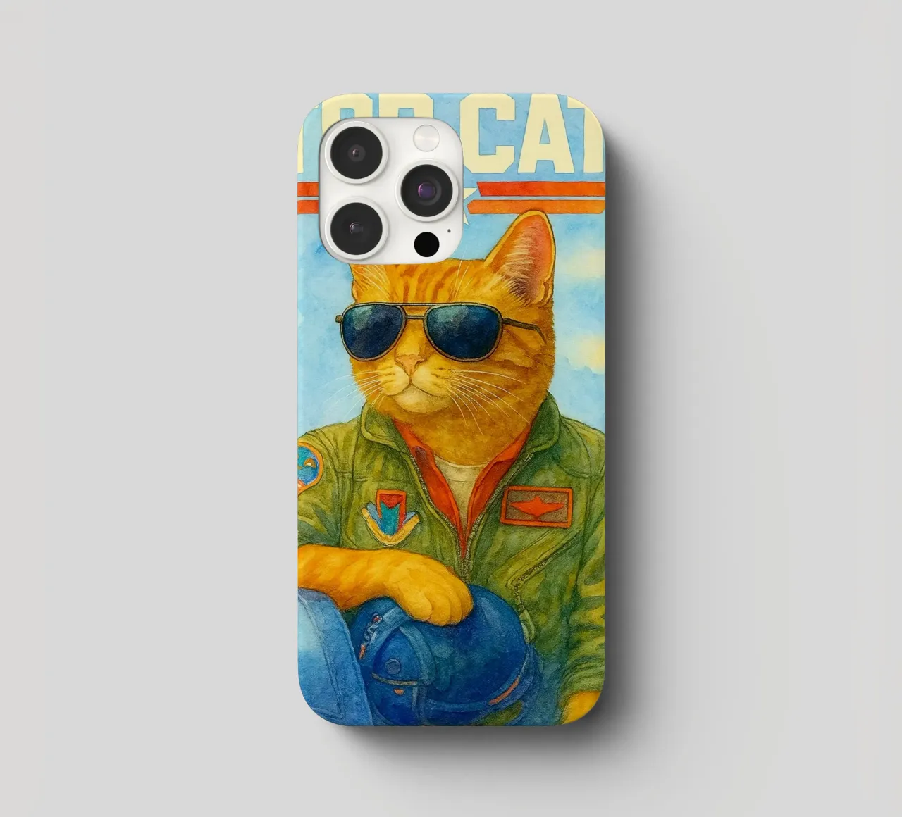 Top Katze Parodie Zeichnung iPhone Hülle von hexis