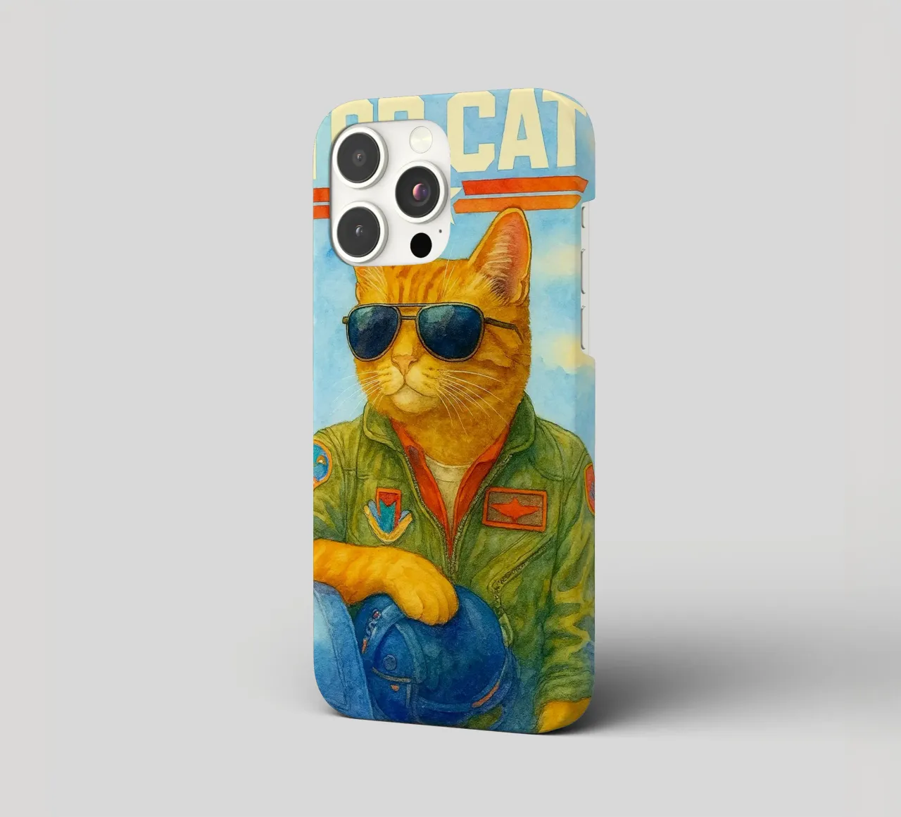 Top Katze Parodie Zeichnung iPhone Hülle von hexis