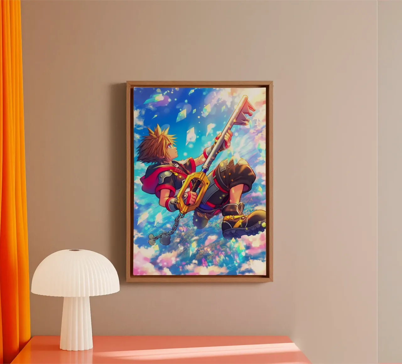 Sora Kingdom Hearts tela con Cornice a cassetta da Stellar Creative