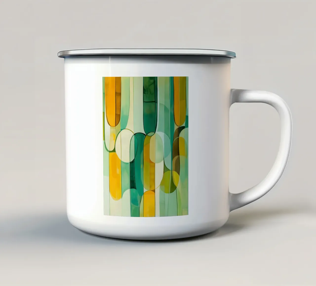 Boho abstracto taza de esmalte de Imagine