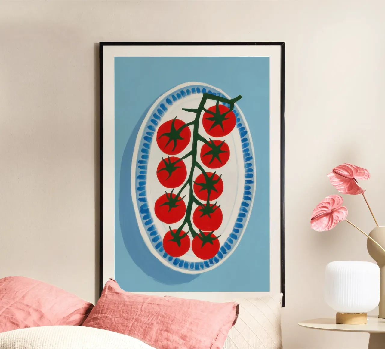 Semplicità maturata in vigna poster con telaio in legno da Autumn Season