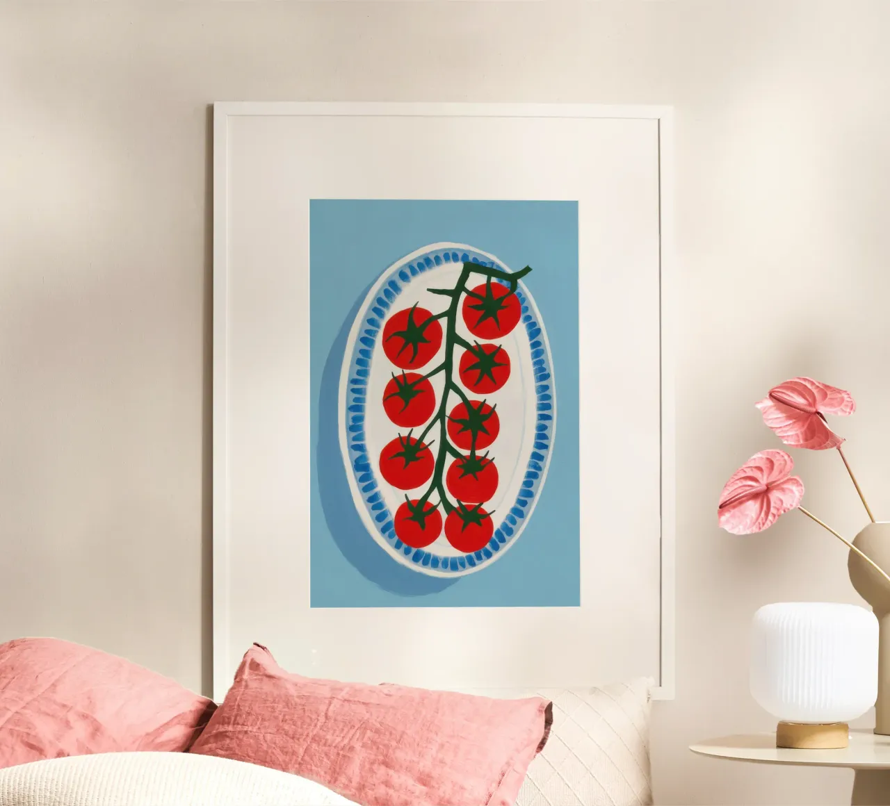 Semplicità maturata in vigna poster con telaio in legno da Autumn Season