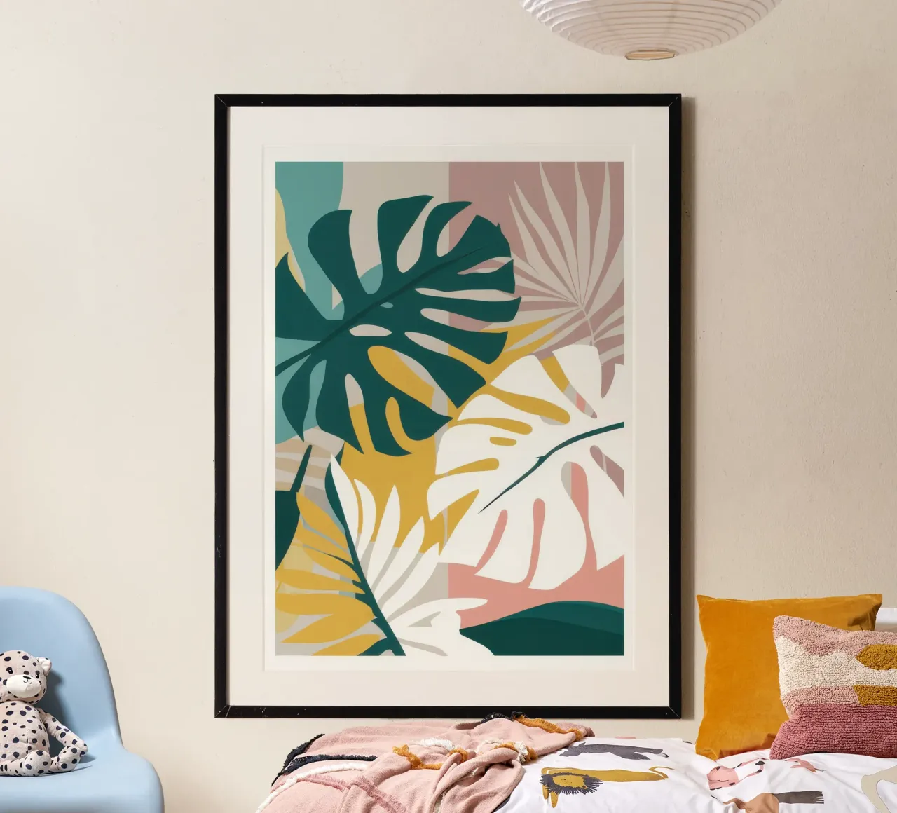 Ora d'oro Monstera carta hahnemühle da Snow Mist