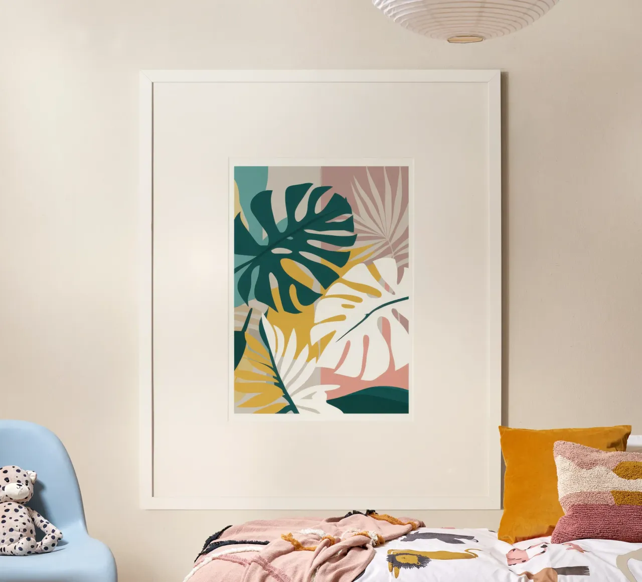 Ora d'oro Monstera carta hahnemühle da Snow Mist
