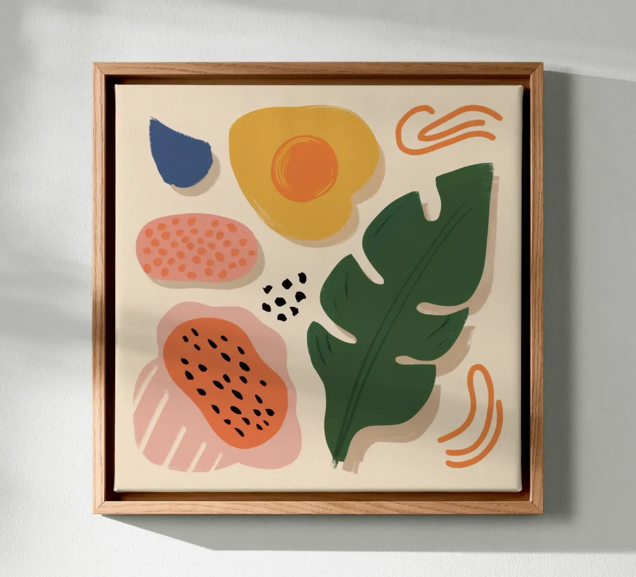 Foglia di papaya astratta tela da Lyra Glaze