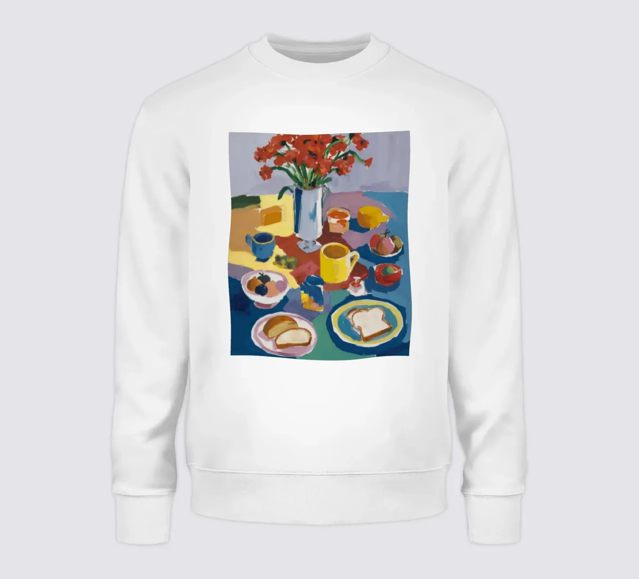 Seaside Breakfast Spread sweatshirt by Snow Mist