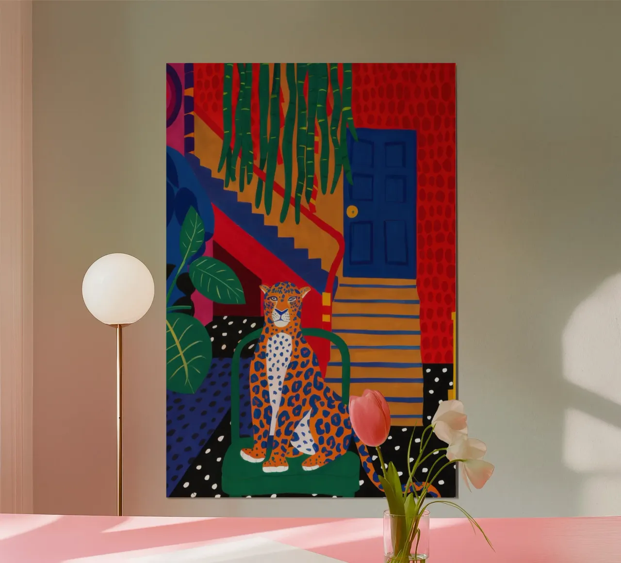 Animale dello spirito della scala poster con telaio in plastica da Bara Suara