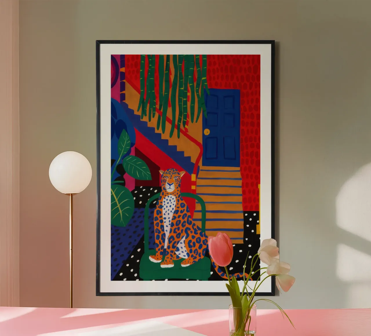 Animale dello spirito della scala poster con telaio in plastica da Bara Suara