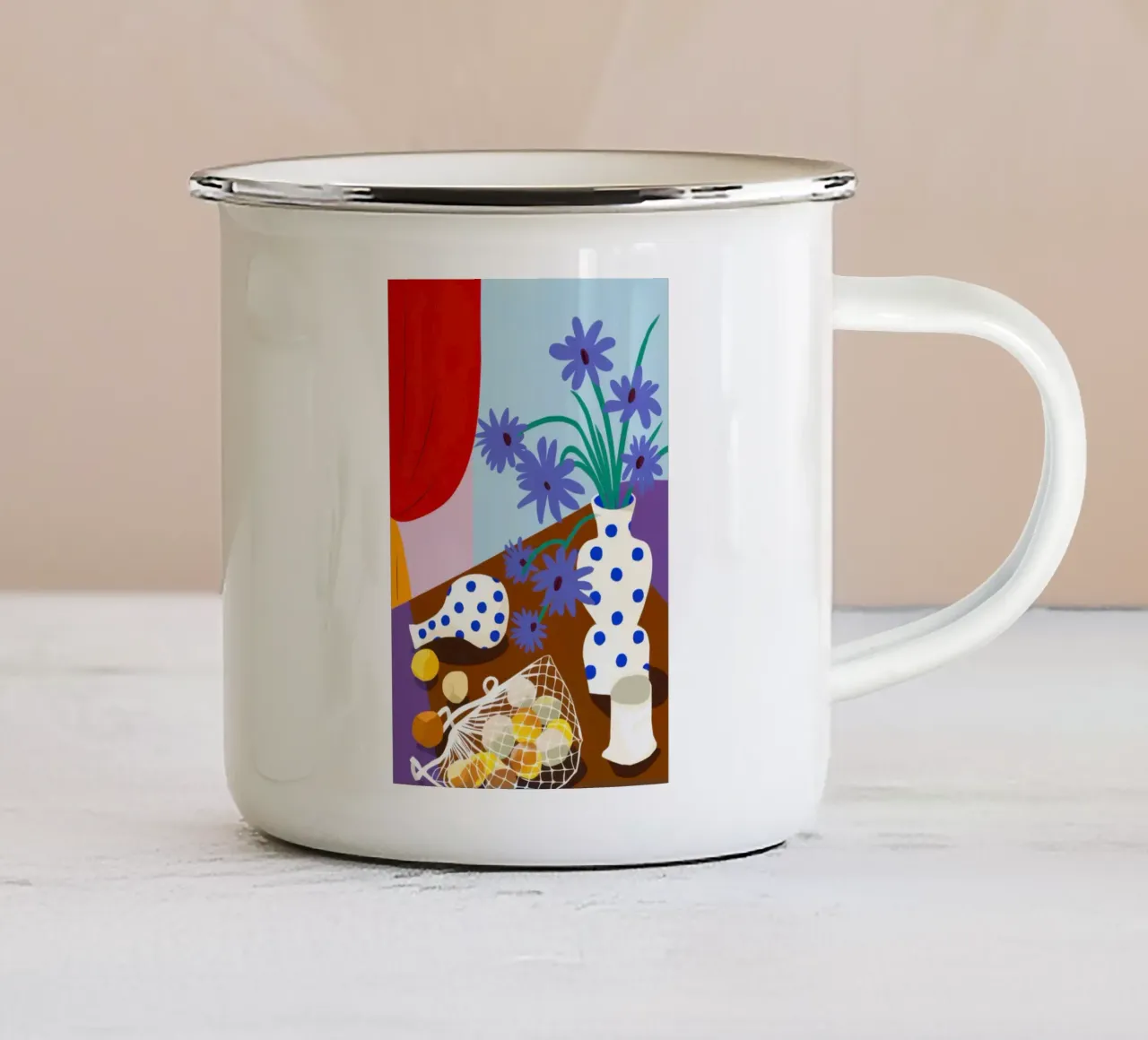Vaso a pois tazza in smalto da Lyra Glaze