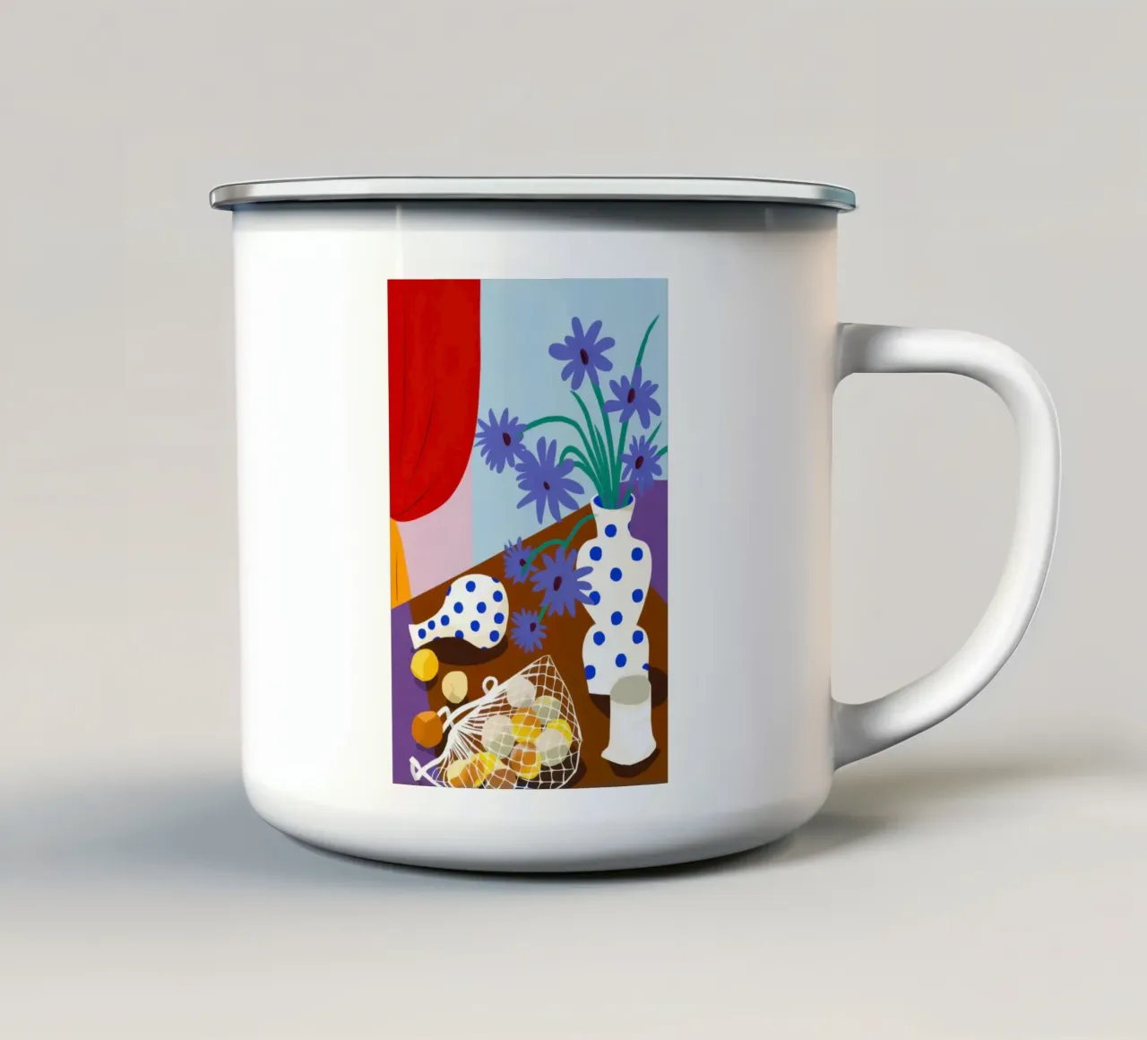 Vaso a pois tazza in smalto da Lyra Glaze