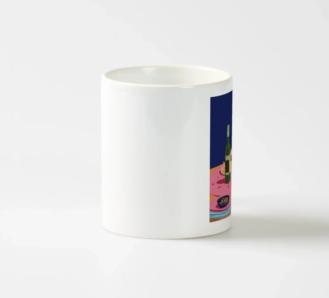 Cena romantica in vigna tazza in ceramica da Snow Mist