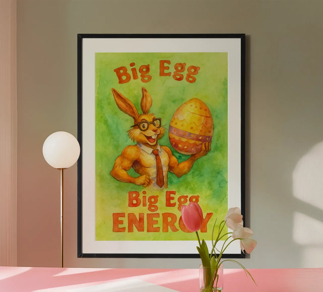 grande uovo energia divertente coniglio poster da limous