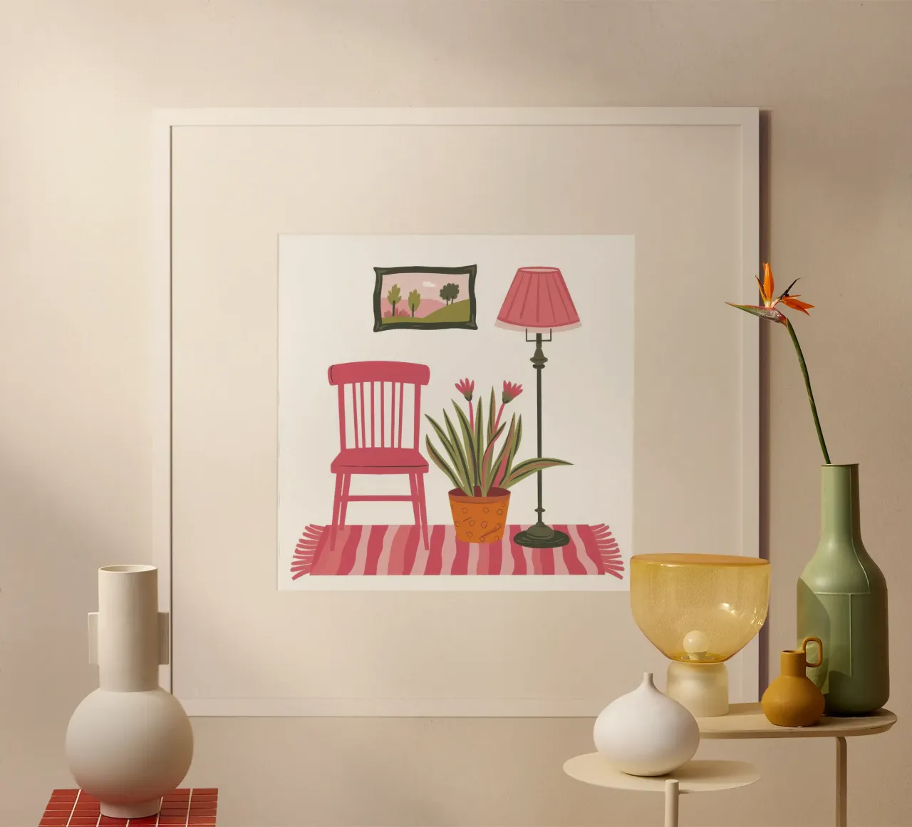 Angolo tranquillo Riposo poster con telaio in alluminio da Autumn Season