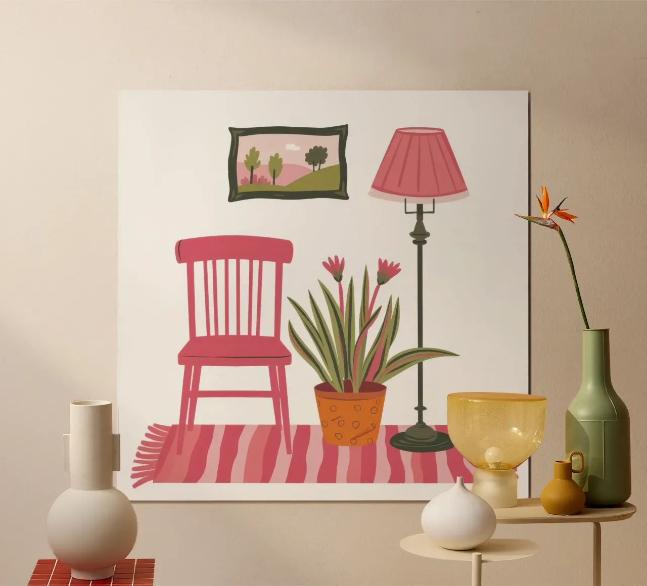Angolo tranquillo Riposo poster con telaio in alluminio da Autumn Season