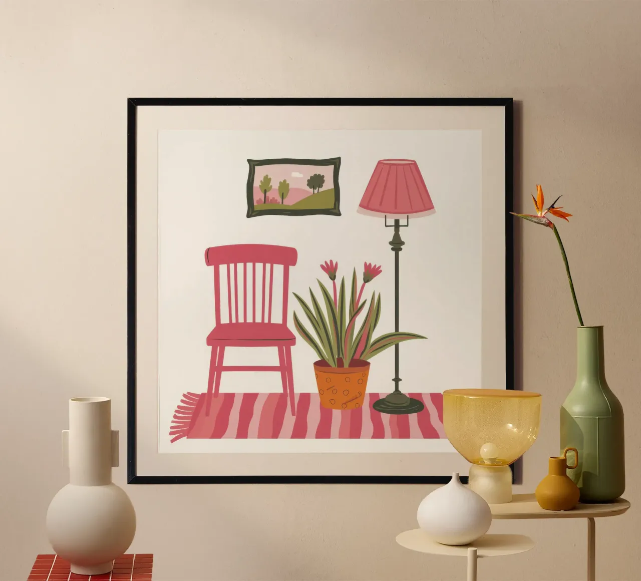 Angolo tranquillo Riposo poster con telaio in alluminio da Autumn Season