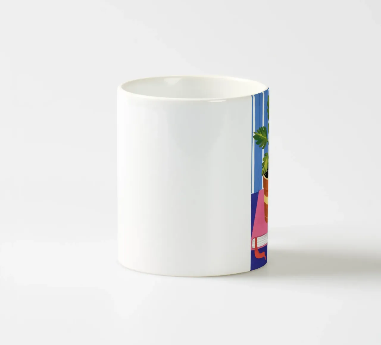 Scaffale per piante in vaso tazza in ceramica da Snow Mist