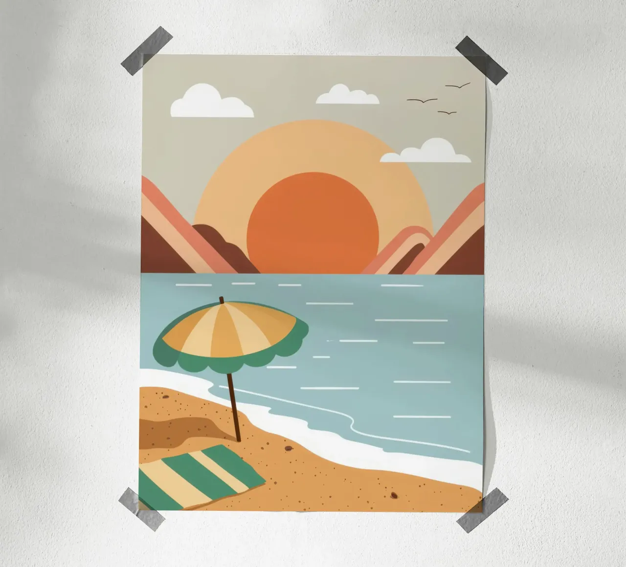 Giornata minimalista in spiaggia poster da Astra Mist