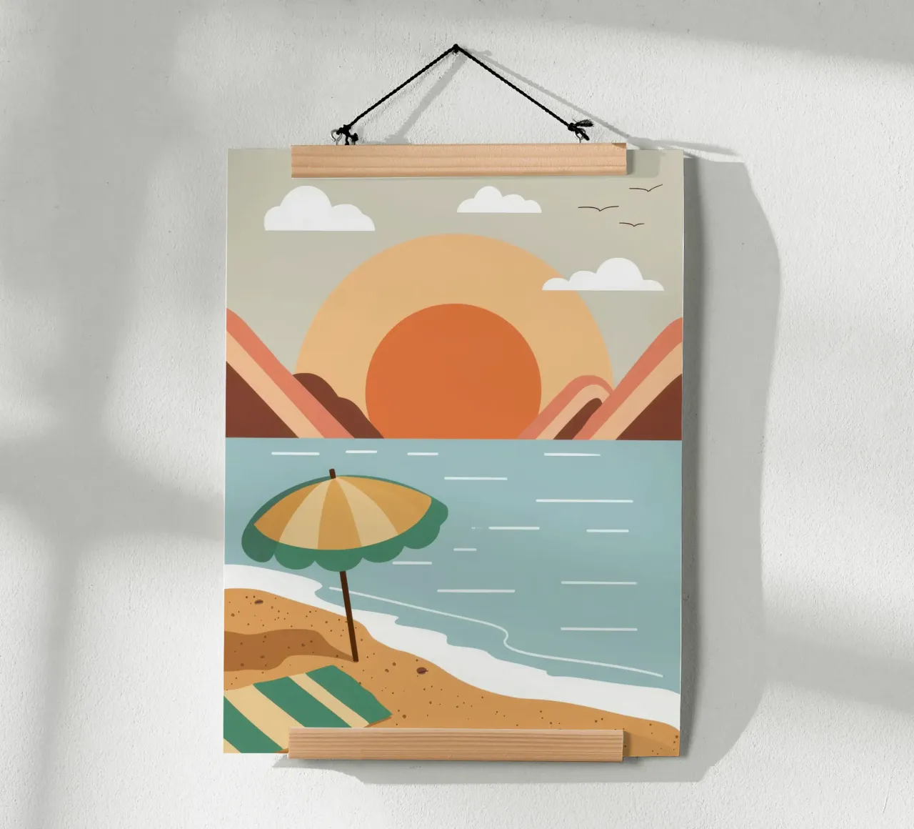 Giornata minimalista in spiaggia poster da Astra Mist