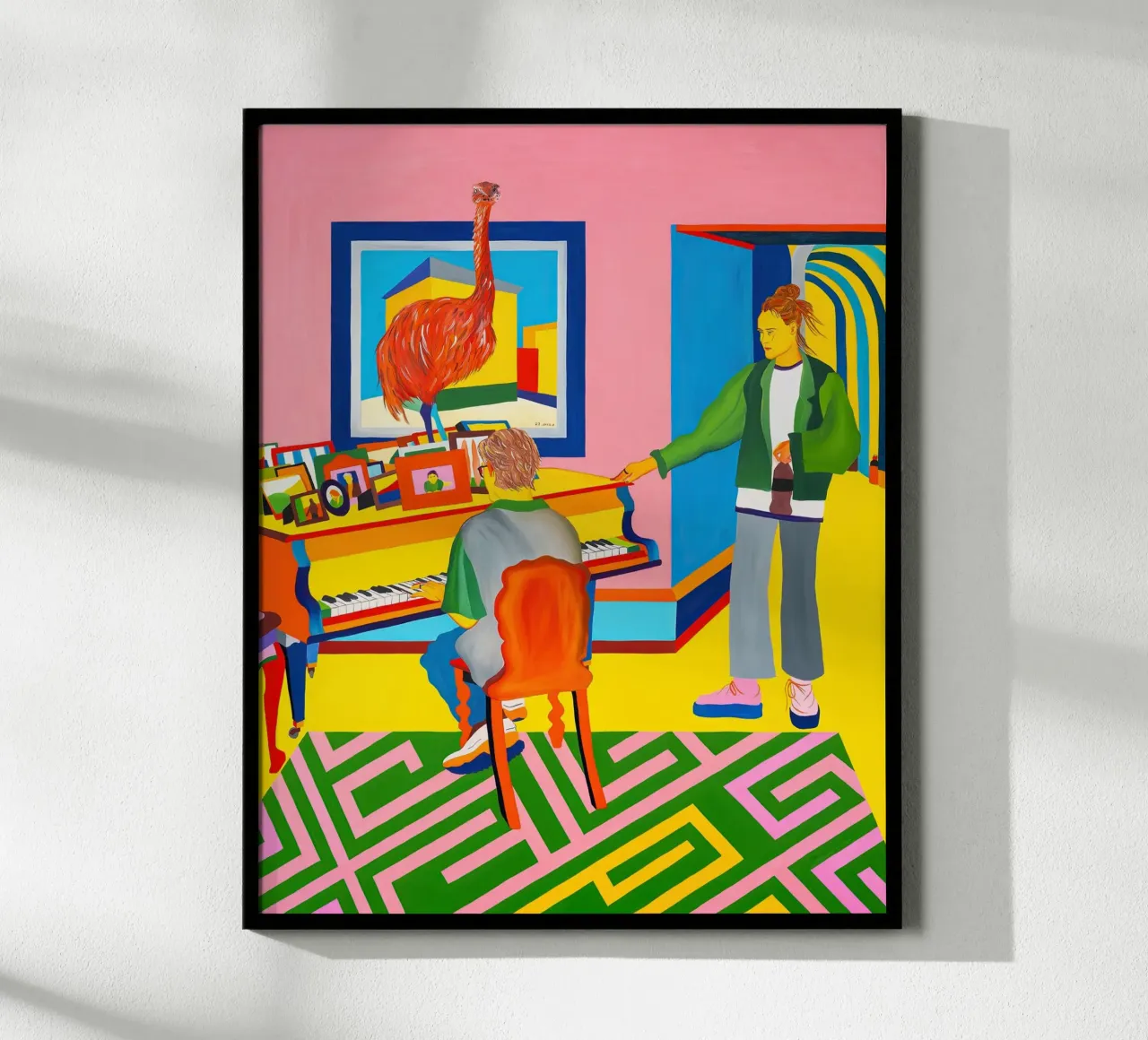 Sofia e Rudi a Bonnington House, 2023 poster con telaio in plastica da mix mate