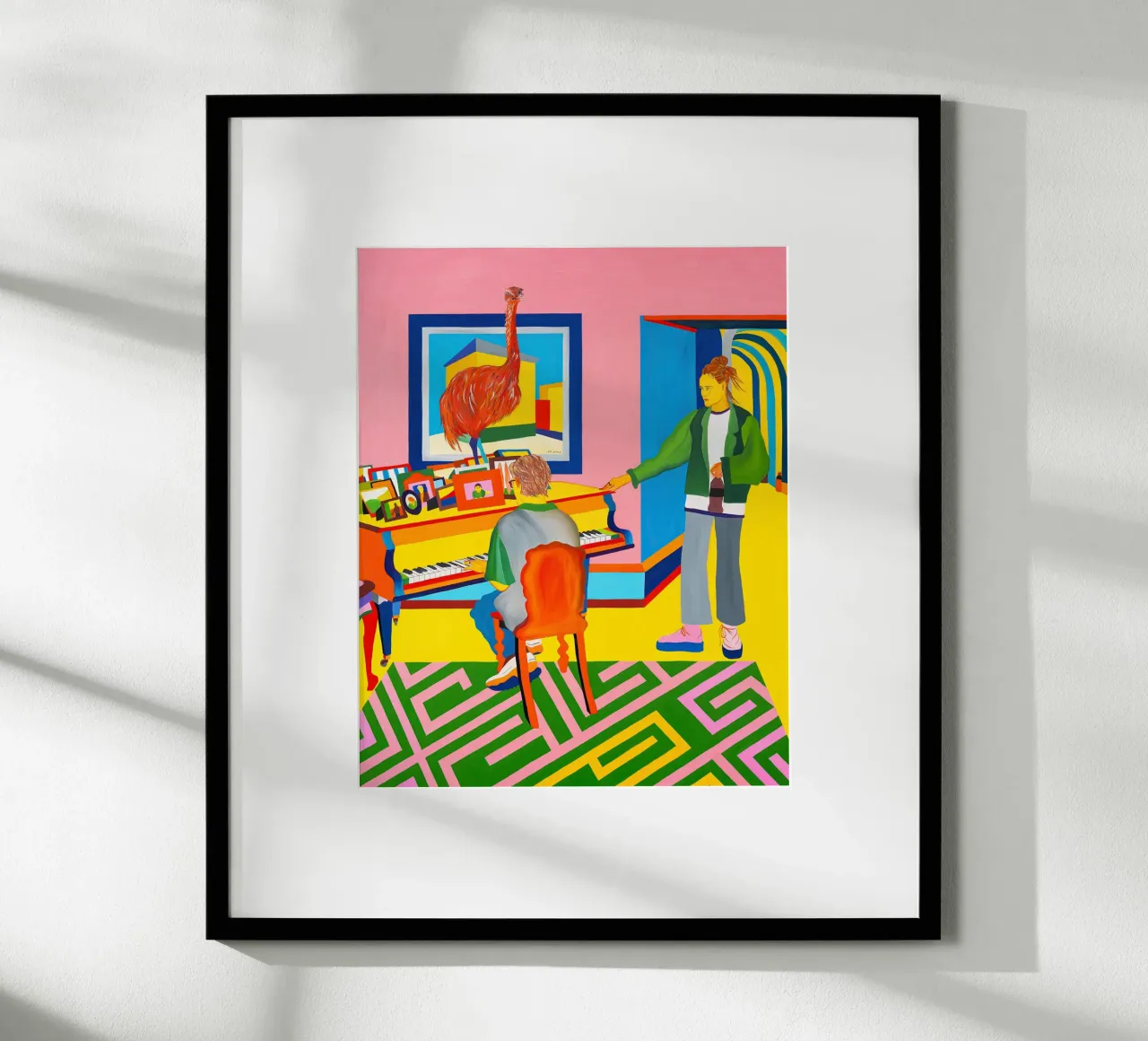 Sofia e Rudi a Bonnington House, 2023 poster con telaio in plastica da mix mate