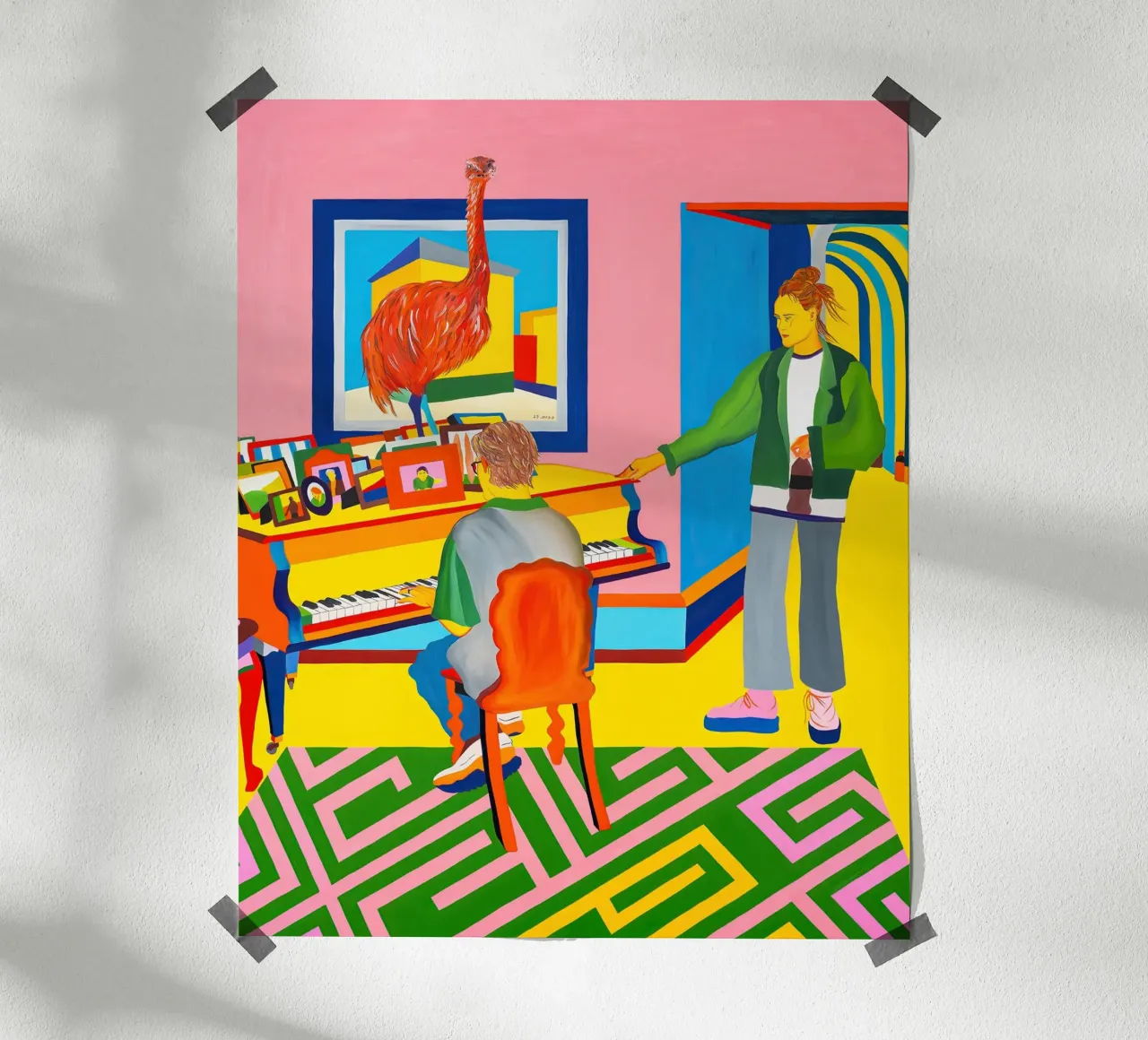 Sofia e Rudi a Bonnington House, 2023 poster con telaio in plastica da mix mate