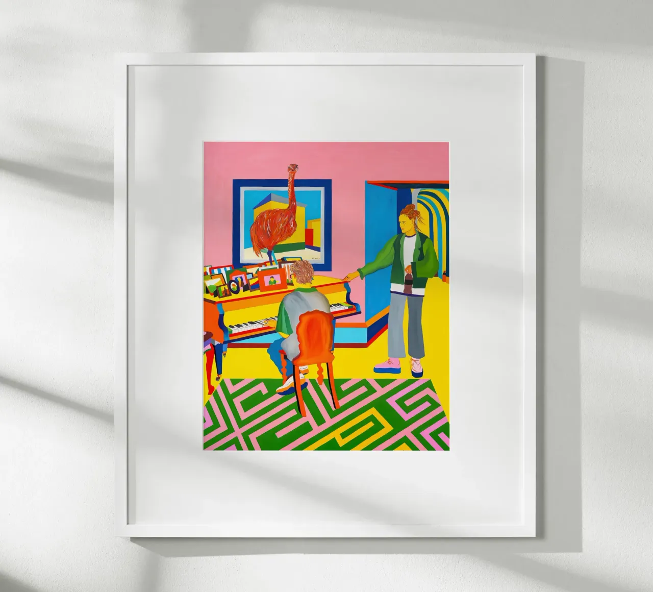 Sofia e Rudi a Bonnington House, 2023 poster con telaio in plastica da mix mate