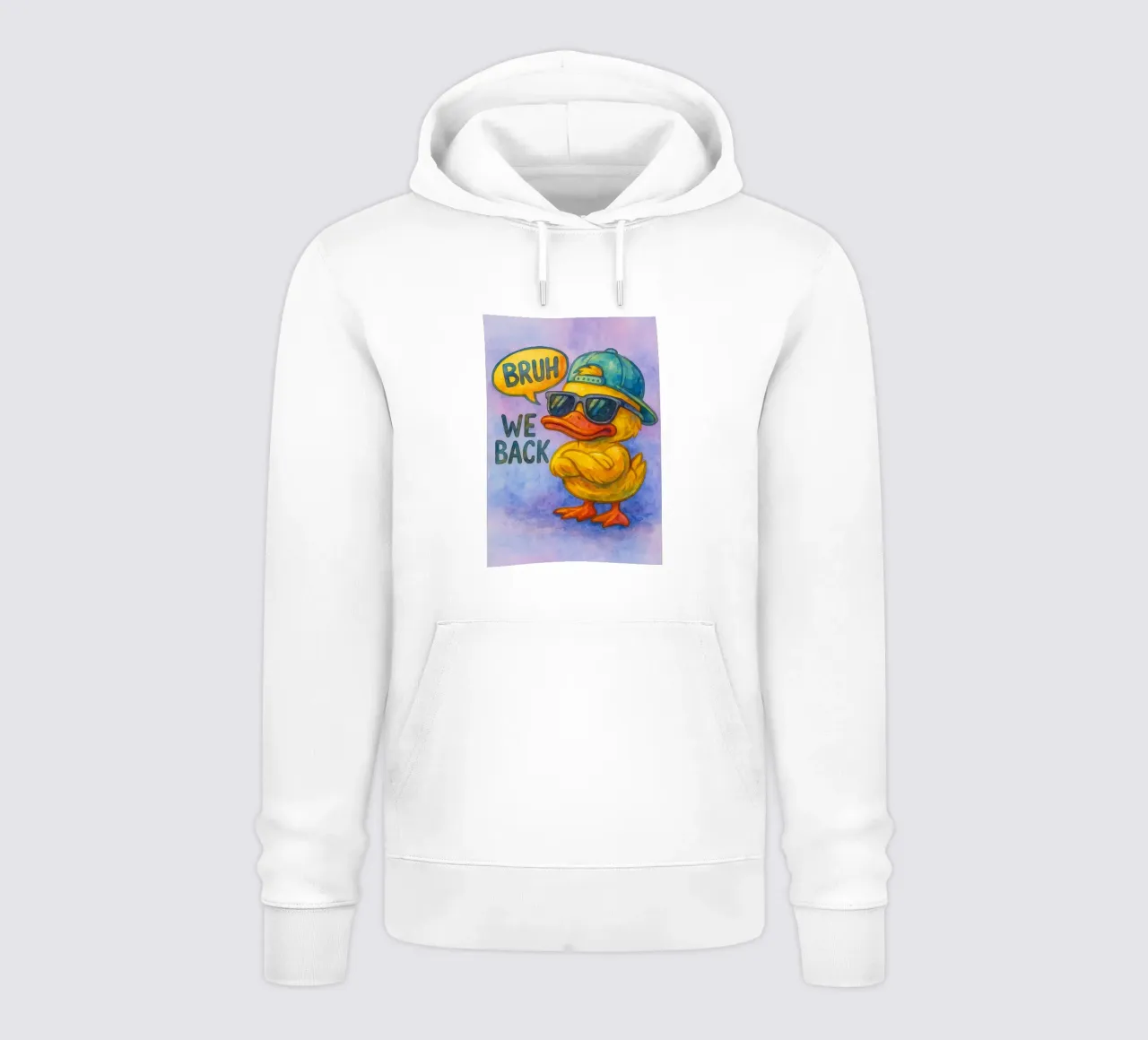 bruh siamo tornati funny duck felpa con cappuccio da limous